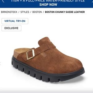 Birkenstock platform Brown Suede Clogs with Buckle
